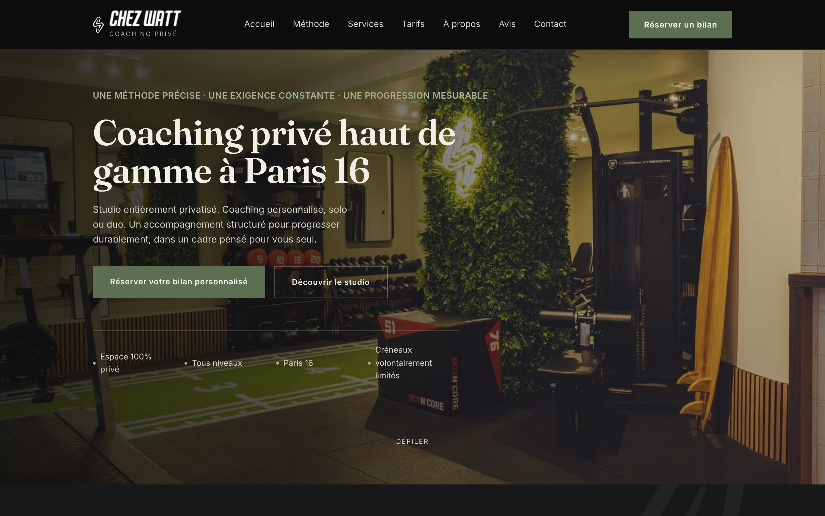 Page d'accueil du site Chez Watt